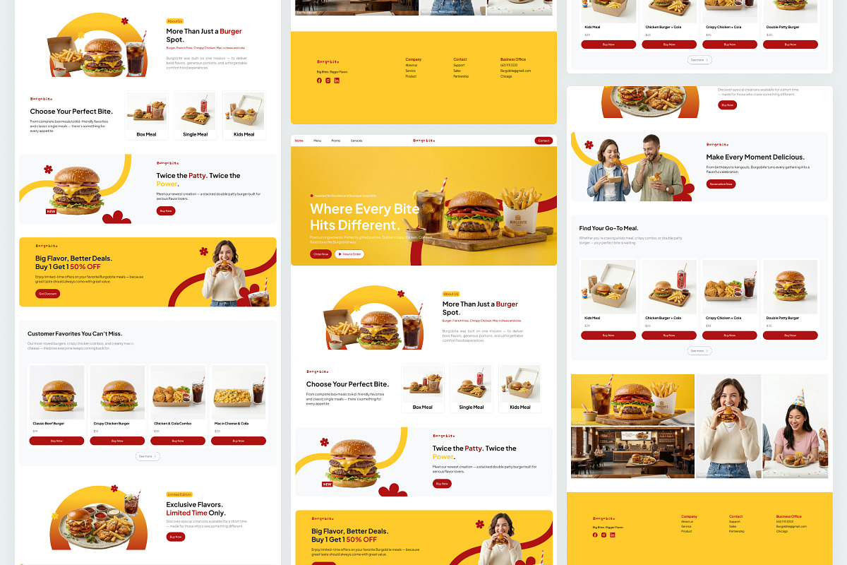 Food Business Website Landing Page, a Landing Page Template by Font Kingdom (Photo 4 of 5)