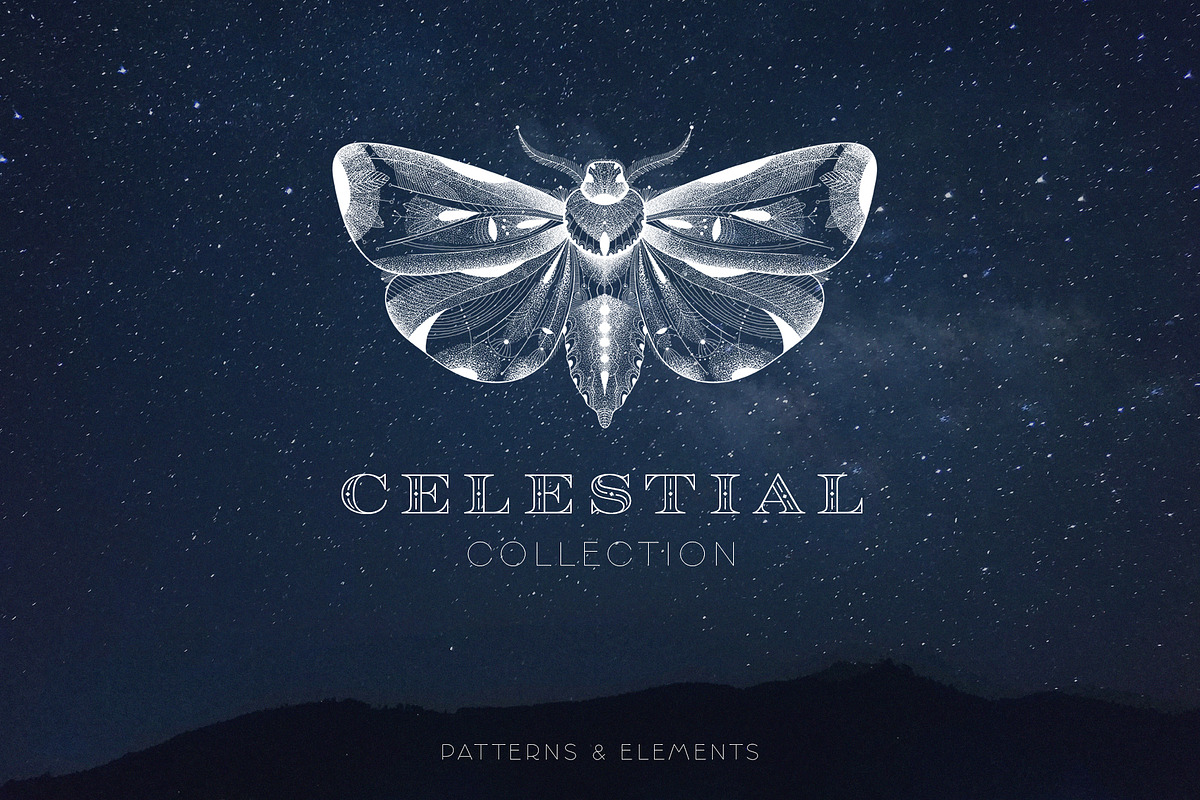 CELESTIAL PATTERN COLLECTION, a Pattern Graphic by LazuInna Shop (Photo 1 of 12)