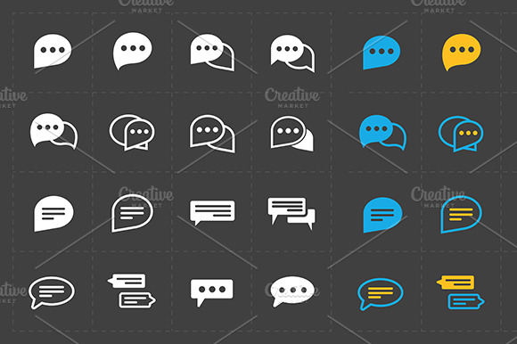 New Speech Bubble Icons