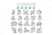Cats Birthday Clipart Set, an Animal Illustration by Palau (Thumbnail 9 of 10)