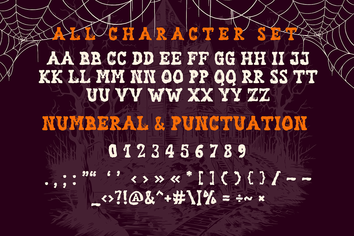 Haunted House is a Halloween font, a Serif Font by Brown Cupple (Photo 6 of 7)