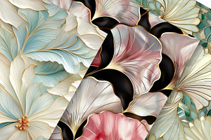 Pearlescent Floral Pattern