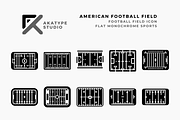 American Football Field Icon Vector, an Icon by Akatype Studio (Thumbnail 1 of 3)