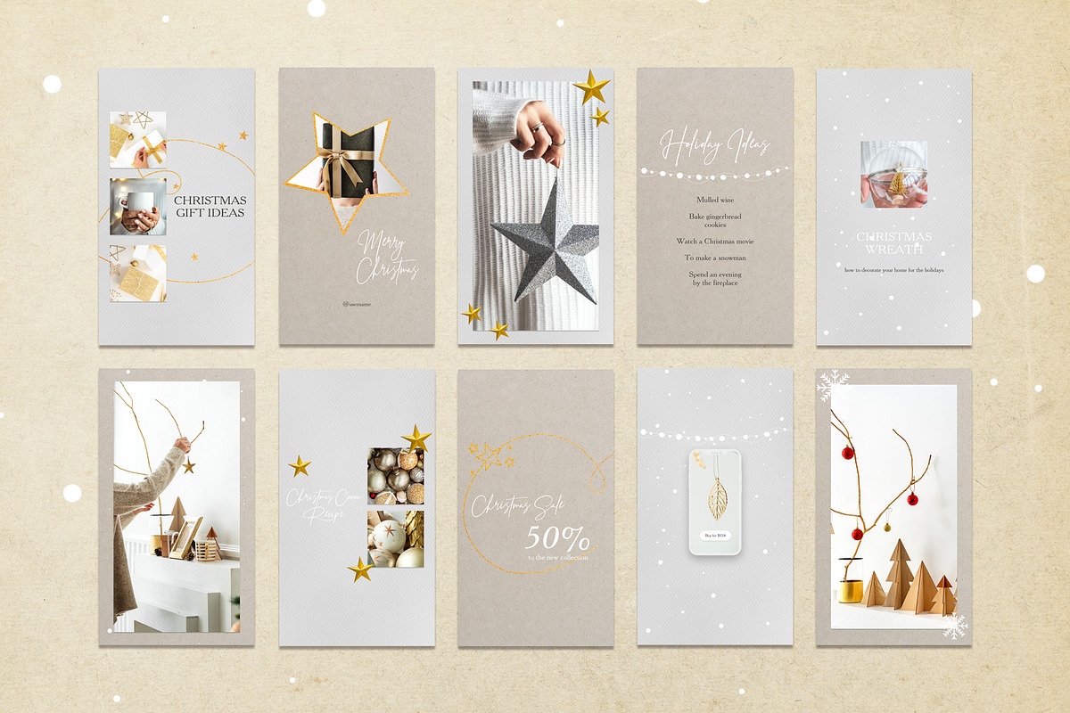 CHRISTMAS MOOD Instagram Templates, a Social Media Template by Olg Store (Photo 4 of 6)