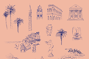 Italian Coast Wallpaper Pattern, an Illustration by dear uncle (Thumbnail 2 of 3)