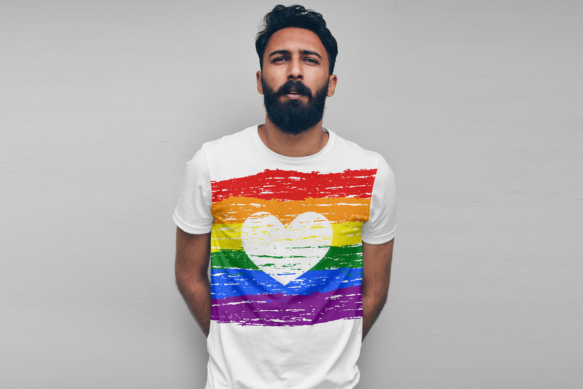 LGBT Pride Flags, Rainbow Heart Flag, an Object Graphic by jelisua88 (Photo 2 of 5)