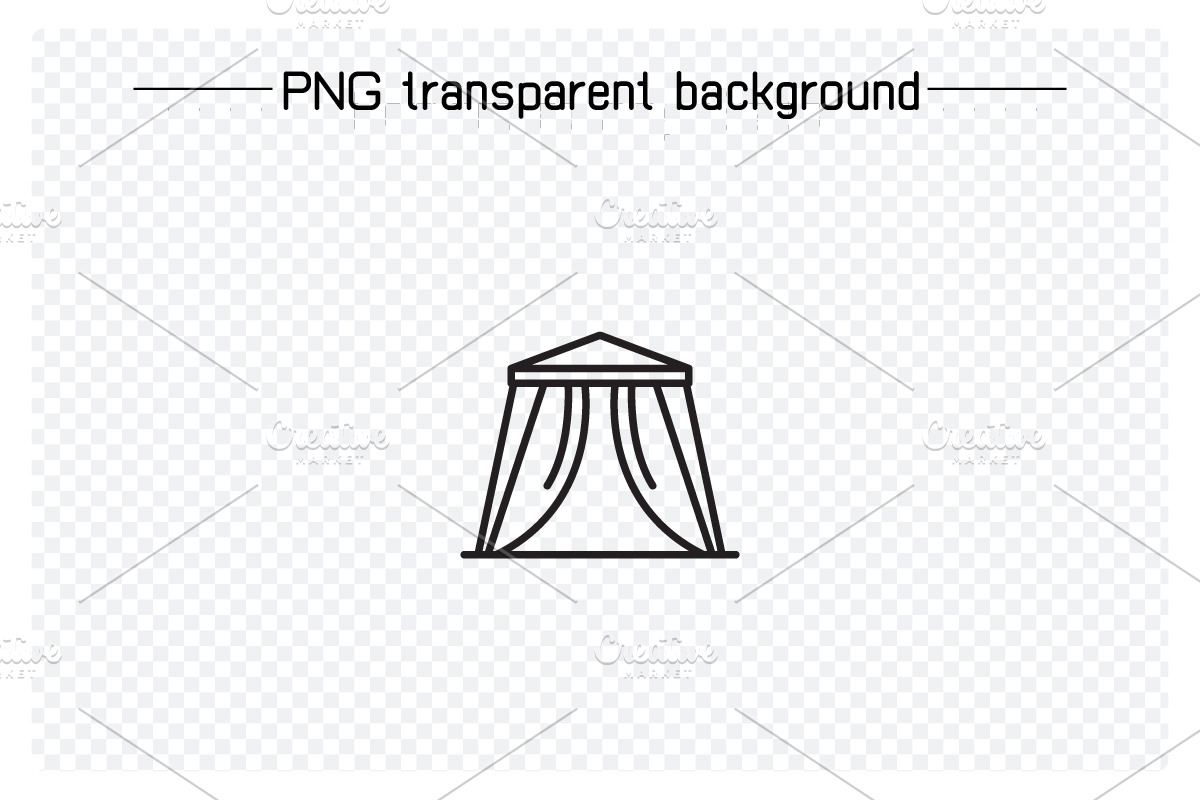 Camping Tent Icons Set, an Outline Icon by Designfour (Photo 5 of 7)