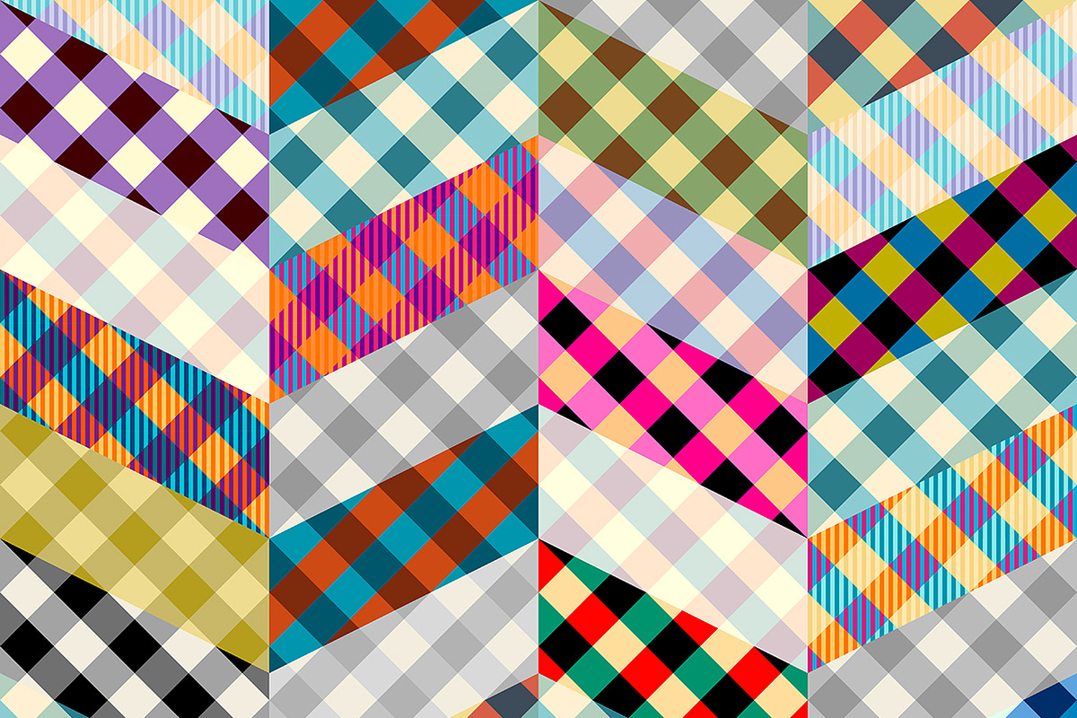 Seamless chevron patchwork patterns