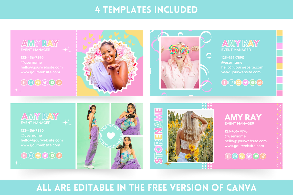 Rainbow Email Signature Templates, an Email Template by SunshineStudioBoutique (Photo 5 of 9)