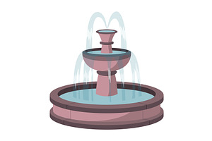 Water fountain and water splash, an Object Illustration by the8monkey