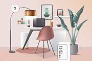 3D Workspace Scene Creator, an Object Graphic by Polar Vectors (Thumbnail 8 of 9)