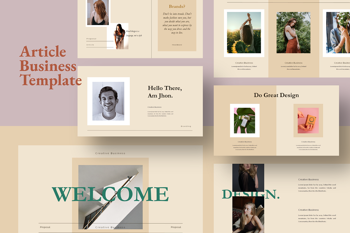 Article Presentation Template, a Presentation Template by Yo Slide