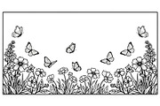 Floral Grass Border Silhouette Bundl, an Illustration by Amazin_art (Thumbnail 17 of 51)