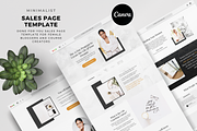 Minimalist Canva Sales Page Template, a Landing Page Template by The Blog Creative (Thumbnail 1 of 8)