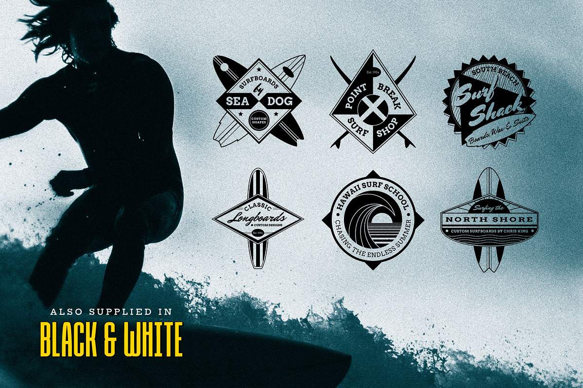 Surf Logos - Editable Vector Designs, a Branding & Logo Template by Wingsart Studio (Photo 4 of 8)