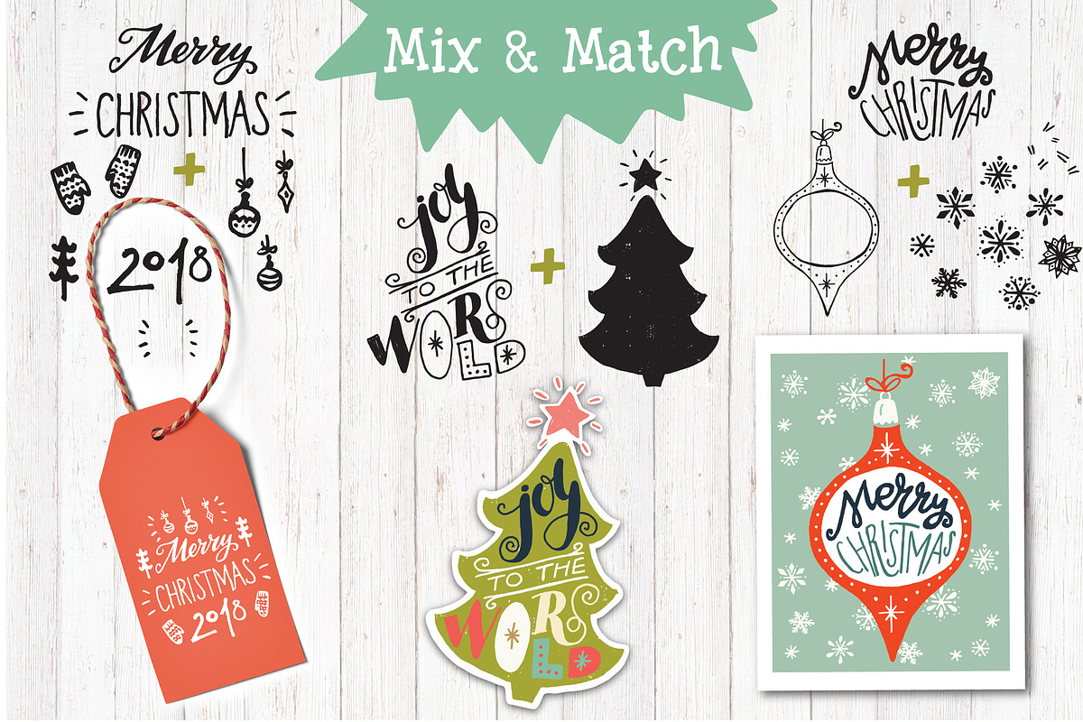 Christmas Helper Lettering & Clipart, a Seasonal Illustration by Sketchetarian (Photo 6 of 11)
