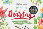 DearDay Watercolor Toolbox, a Sans Serif Font by Letterhend Studio (Thumbnail 1 of 9)