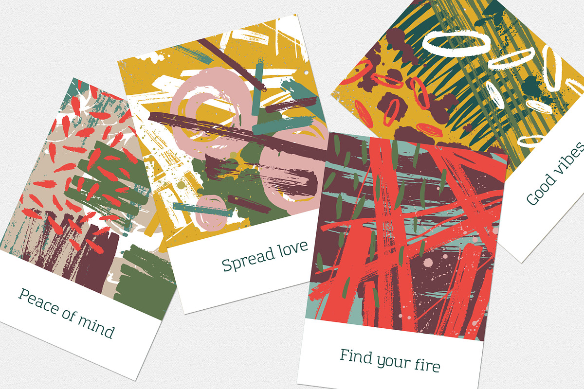Textured hand drawn cards set, a Texture Graphic by Good Studio (Photo 13 of 15)