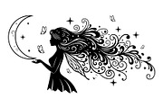 Fairy Moon Butterfly Silhouette, an Object Illustration by Gaye Art (Thumbnail 9 of 31)