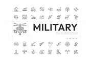 Military Icon Set, an Outline Icon by Prosymbols (Thumbnail 1 of 5)