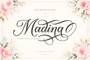 Madina Modern Calligraphy Script, a Script Font by Ghuroba Studio (Thumbnail 1 of 11)