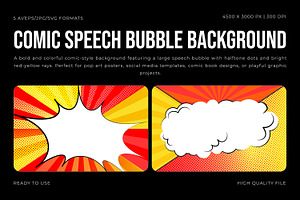 Comic Speech Bubble Background, a Background Graphic by Pitchlook.Studio