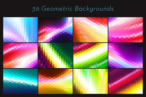 36 Vector Triangle Backgrounds preview 6