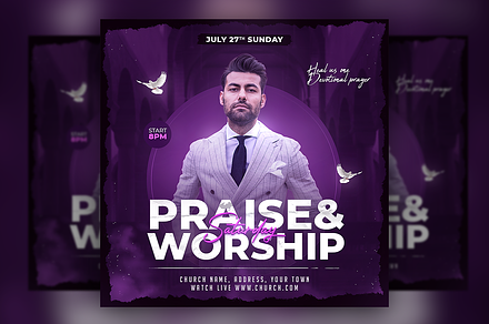 Church Flyer Template, a Poster Template by FLYERHIVE
