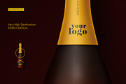 Matte Champagne Bottle Mockup Set, a Packaging Mockup by Country4k (Thumbnail 3 of 4)