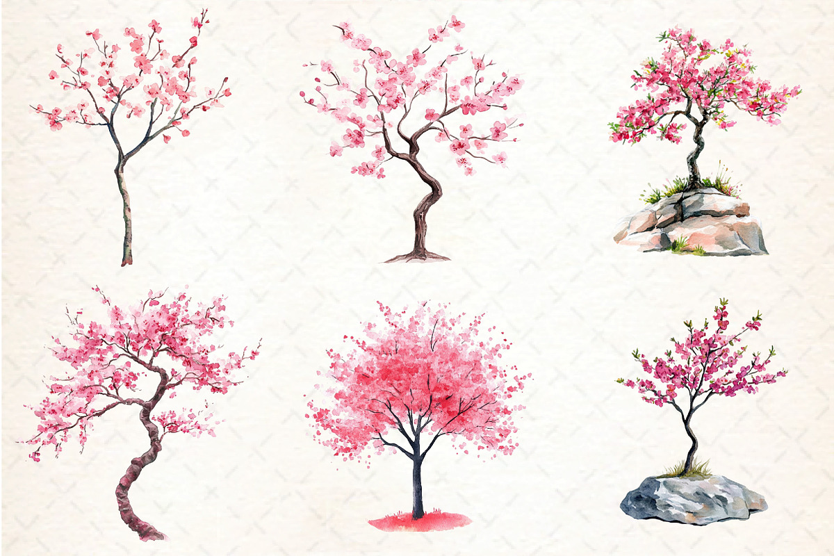 Japanese Cherry Blossom Tree, an Illustration by DreamCafeArt (Photo 4 of 7)