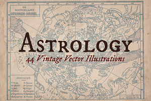 Vintage Astrology Illustrations, an Education Illustration by Mr Vintage