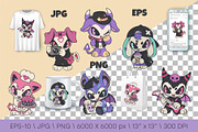Chibi animals 12. Tshirt, PNG., an Animal Illustration by KENO Mascots (Thumbnail 2 of 6)