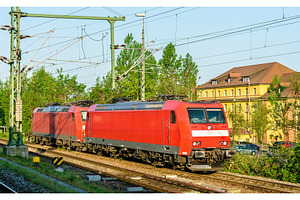 Electric locomotives at Kehl station in Germany, a Transportation Photo by Leonid Andronov