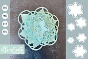 Paper Cutting Flowers SVG Bundle, an Illustration by illuztrate (Thumbnail 10 of 11)