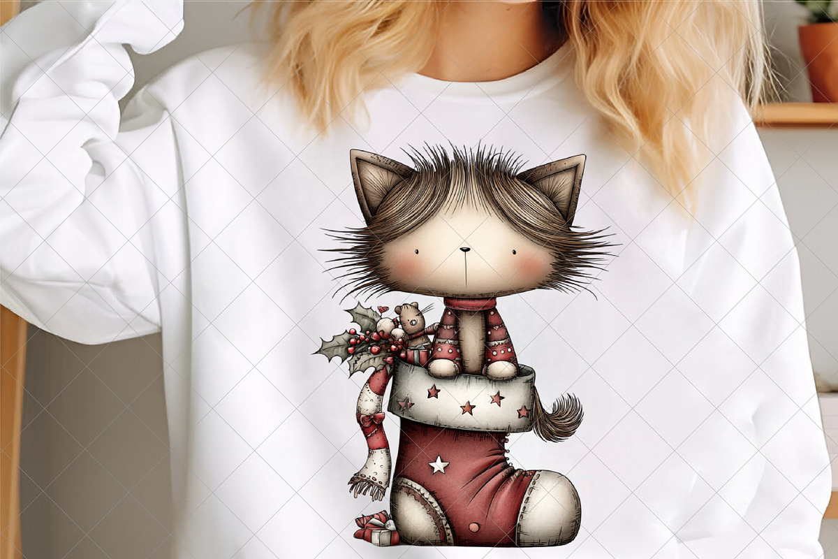 Whimsical Christmas Cat and Dog PNG, an Illustration by SinaCreation (Photo 3 of 7)
