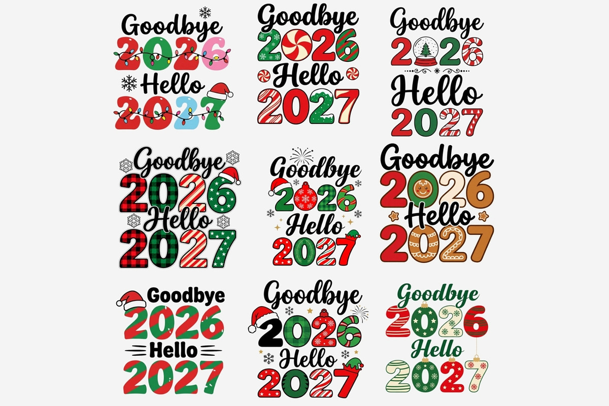 Goodbye 2026 Hello 2027 Christmas, an Emoji Icon by Tanya Kart (Photo 8 of 10)
