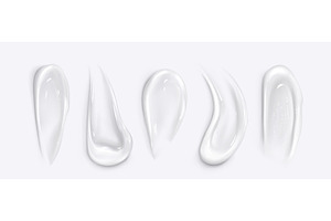 White cosmetic gel smear samples, a Healthcare Illustration by art PVP - market