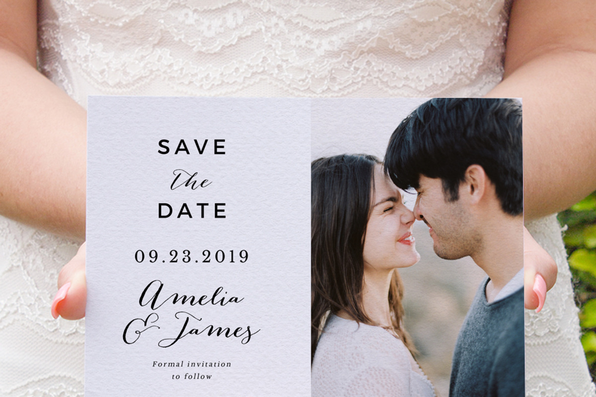 Typography script wedding invite set, an Invitation Template by Inkpower (Photo 4 of 7)