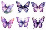 Pastel Purple Butterflies PNG, an Illustration by Watercolor design (Thumbnail 3 of 12)