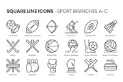 Square line icons, an Outline Icon by Howcolour (Thumbnail 38 of 85)