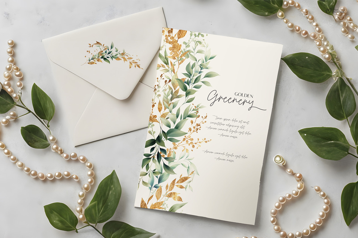Golden greenery, an Object Illustration by ollalya (Photo 3 of 8)