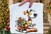 Cute & Funny Christmas Dog Clipart, an Illustration by Craft Nest (Thumbnail 2 of 8)