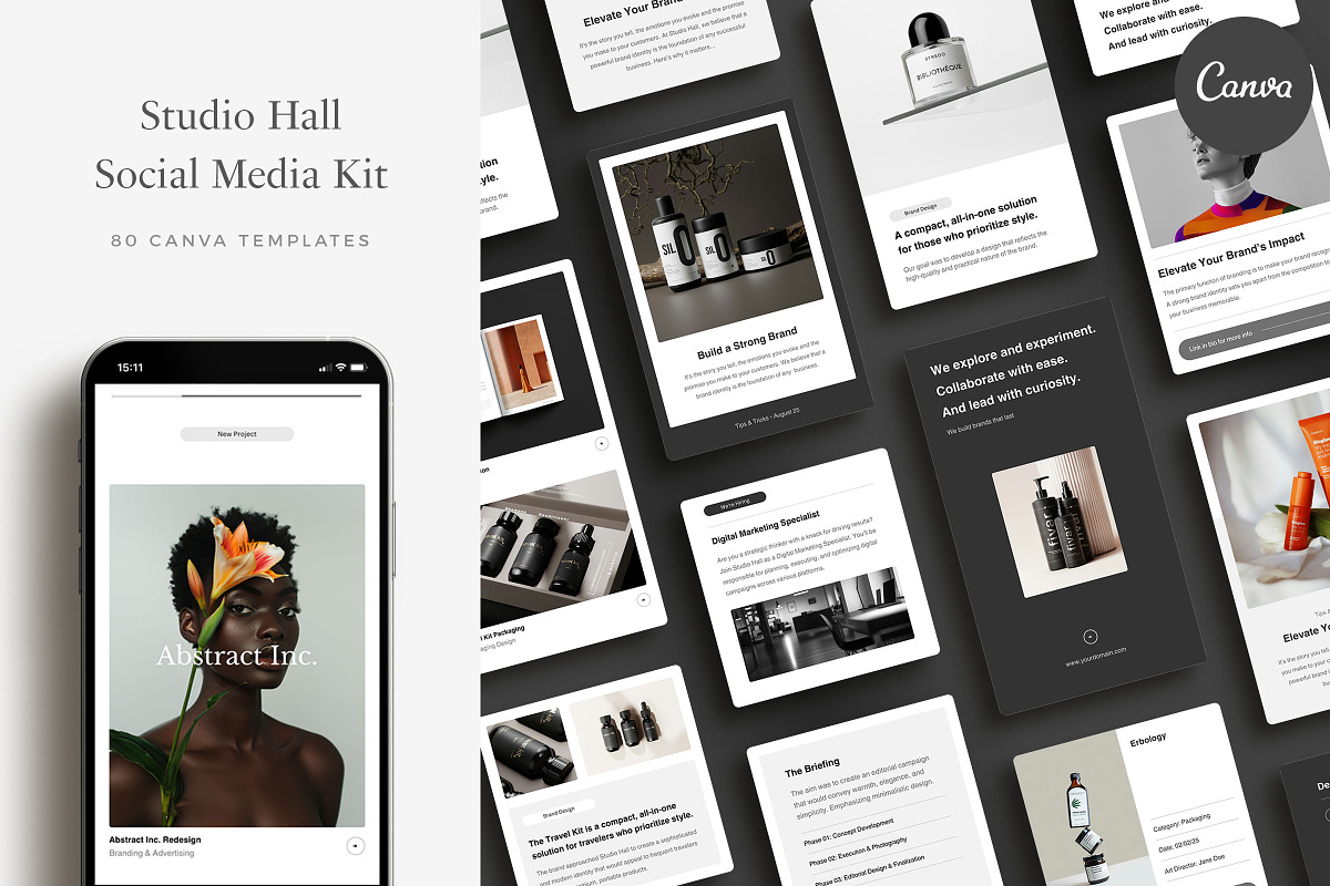 Studio Hall Social Media Kit, a Social Media Template by Ruben Stom (Photo 1 of 20)
