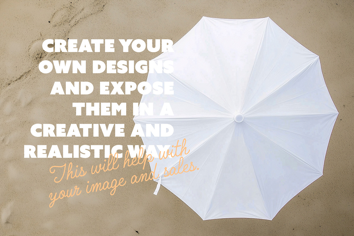 Top View Beach Umbrella Mockup, a Product Mockup by McLittle Stock (Photo 4 of 4)
