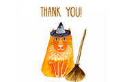 Watercolor cats dogs hand drawn set, an Object Illustration by NataLyaroArt (Thumbnail 9 of 9)