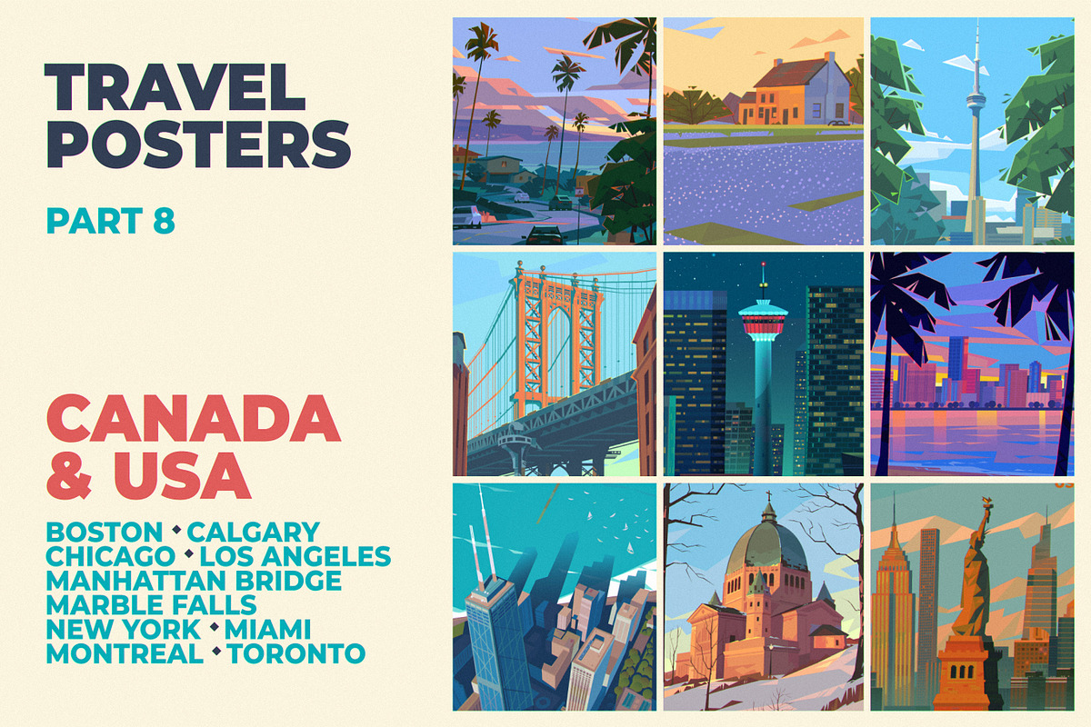 Travel Posters. Part 8., an Illustration by Red Monkey (Photo 1 of 14)