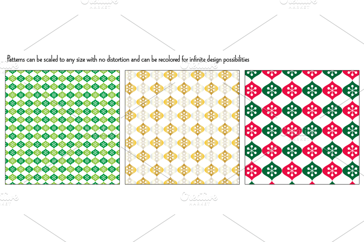 Seamless Christmas Patterns preview 3