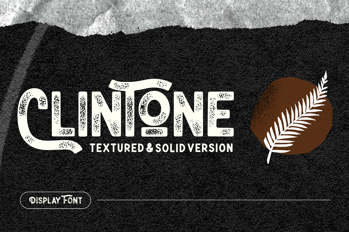 Clintone - Display Font, a Sans Serif Font by Ainun Jinan (Photo 1 of 8)