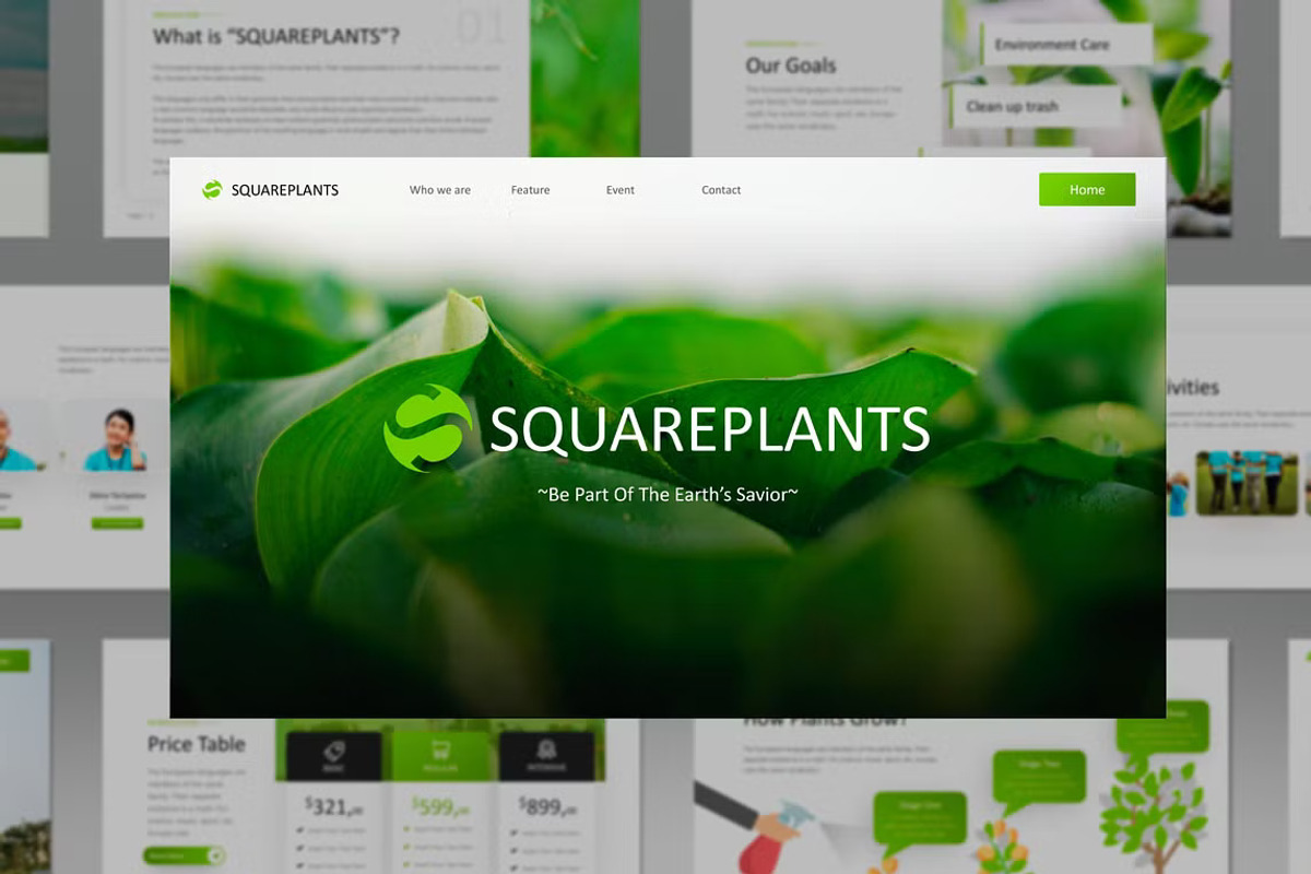 Nature Theme Powerpoint Template, a Presentation Template by GearShift (Photo 1 of 6)
