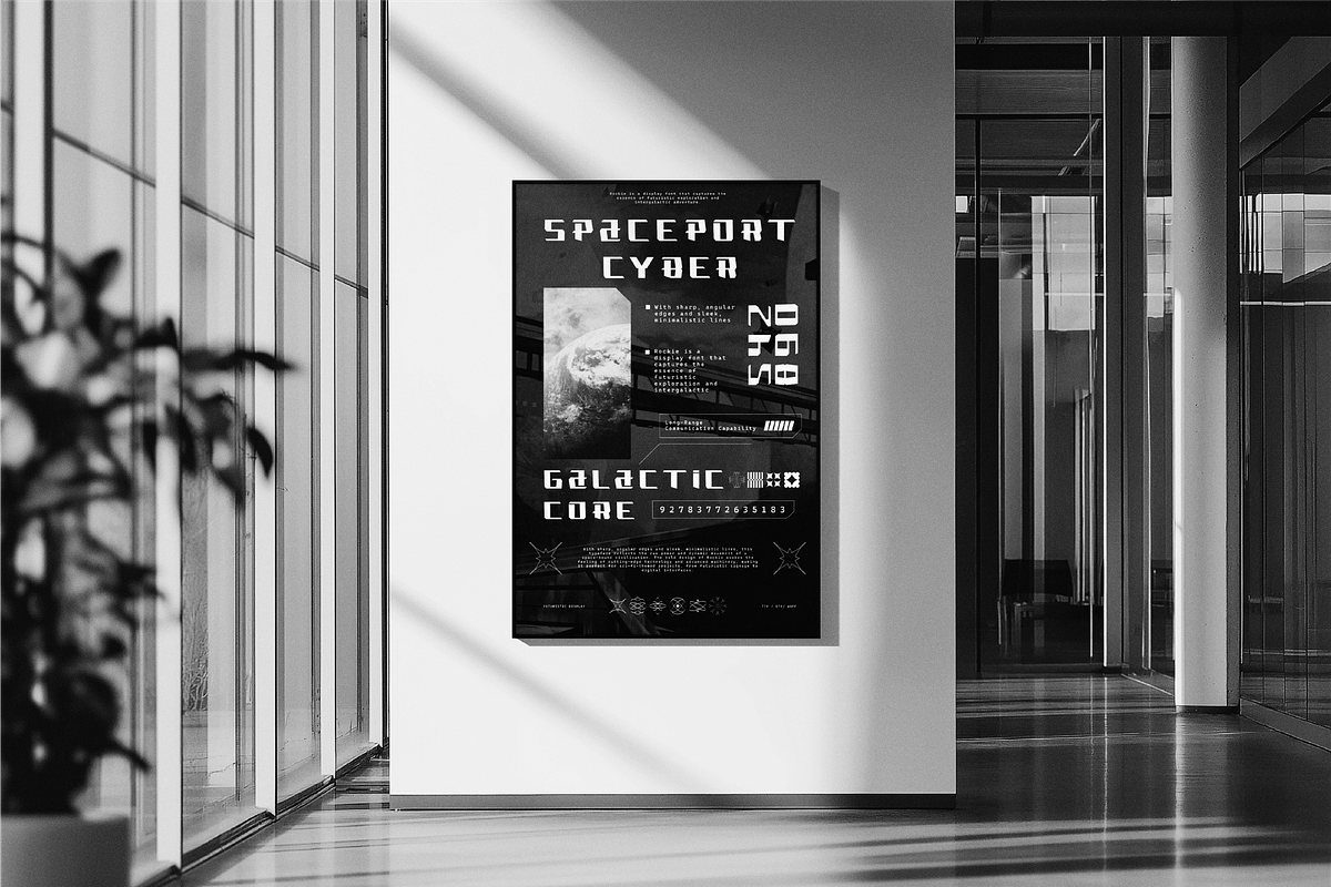 VB Fairock - Futuristic Display Font, a Sans Serif Font by VALIANTBROTHA (Photo 5 of 11)